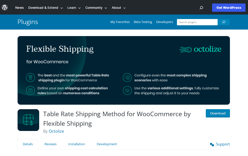 Octolize Flexible Shipping plugin