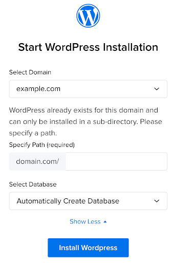 Installing WordPress