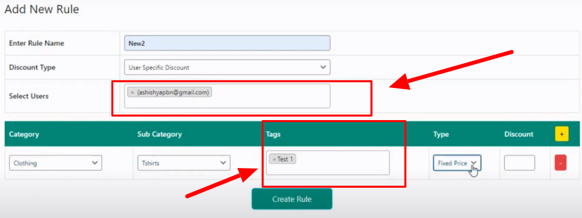 Set same rule for multiple users