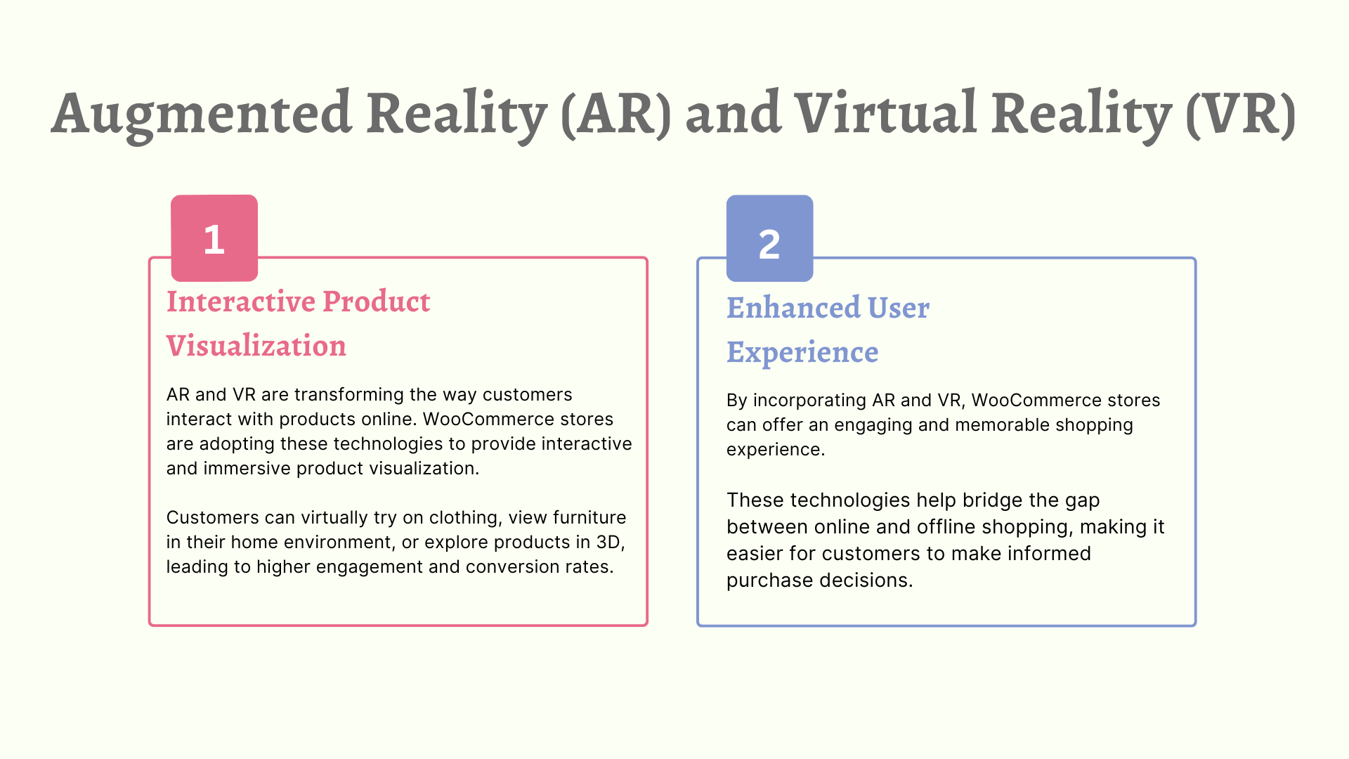 Augmented Reality (AR) and Virtual Reality (VR)